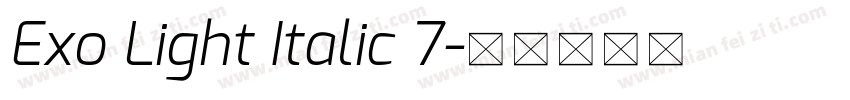 Exo Light Italic 7字体转换